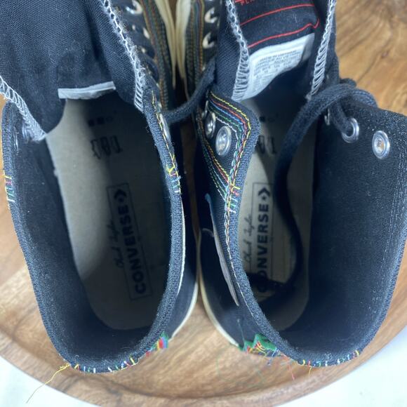 Converse Chuck Taylor 70 Layers Mens Size 8 Vintage Black Colorful HighTop Shoes main image 9